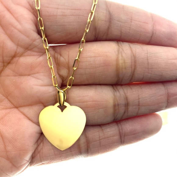 Jewelry 14kt Gold Paper Clip Heart Necklace Poshmark